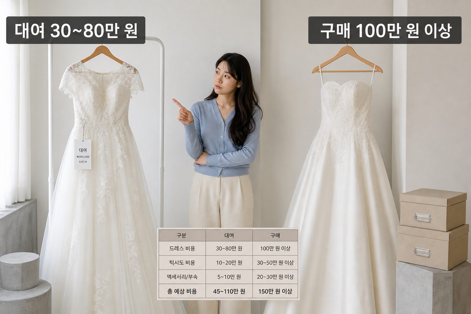 셀프웨딩 드레스 대여 vs 구매, 장단점 비교