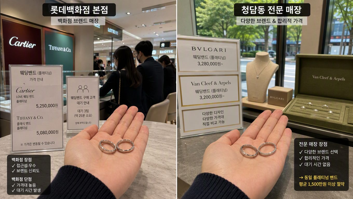 백화점 웨딩밴드 투어와 전문점 방문 비용·선택 기준 비교