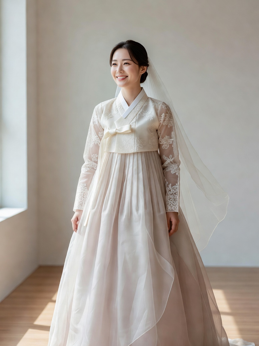 퓨전 한복 웨딩드레스 디자인 결합과 실제 착용 후기