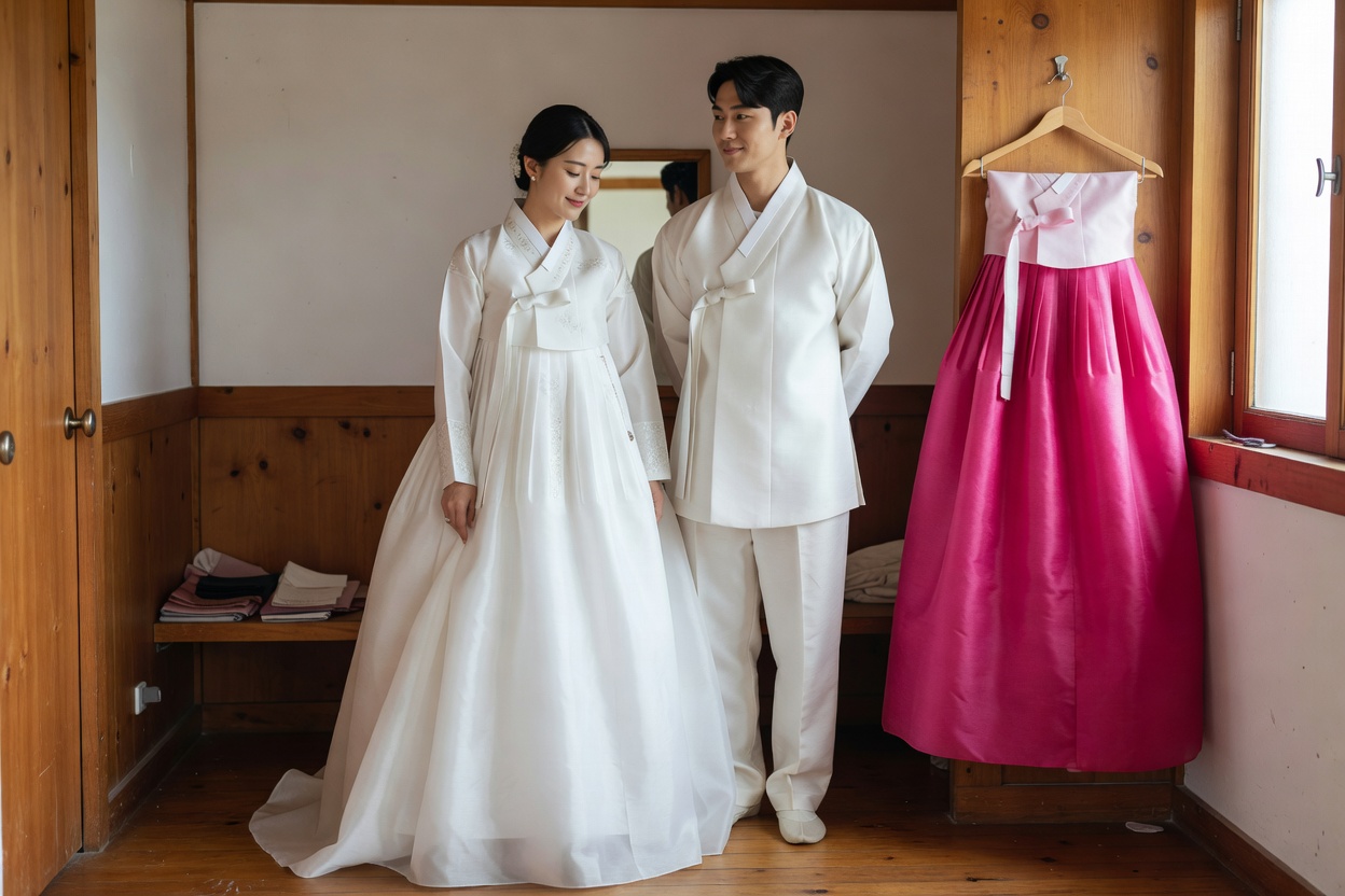 한복 웨딩드레스 후기 속 실제 대여 사례 사진