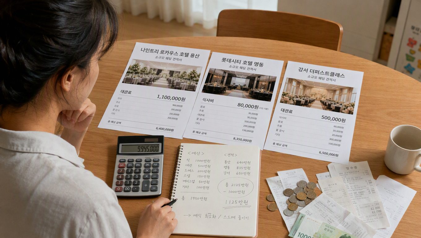 서울 스몰웨딩 견적을 가장 저렴하게 찾는 기준과 장소