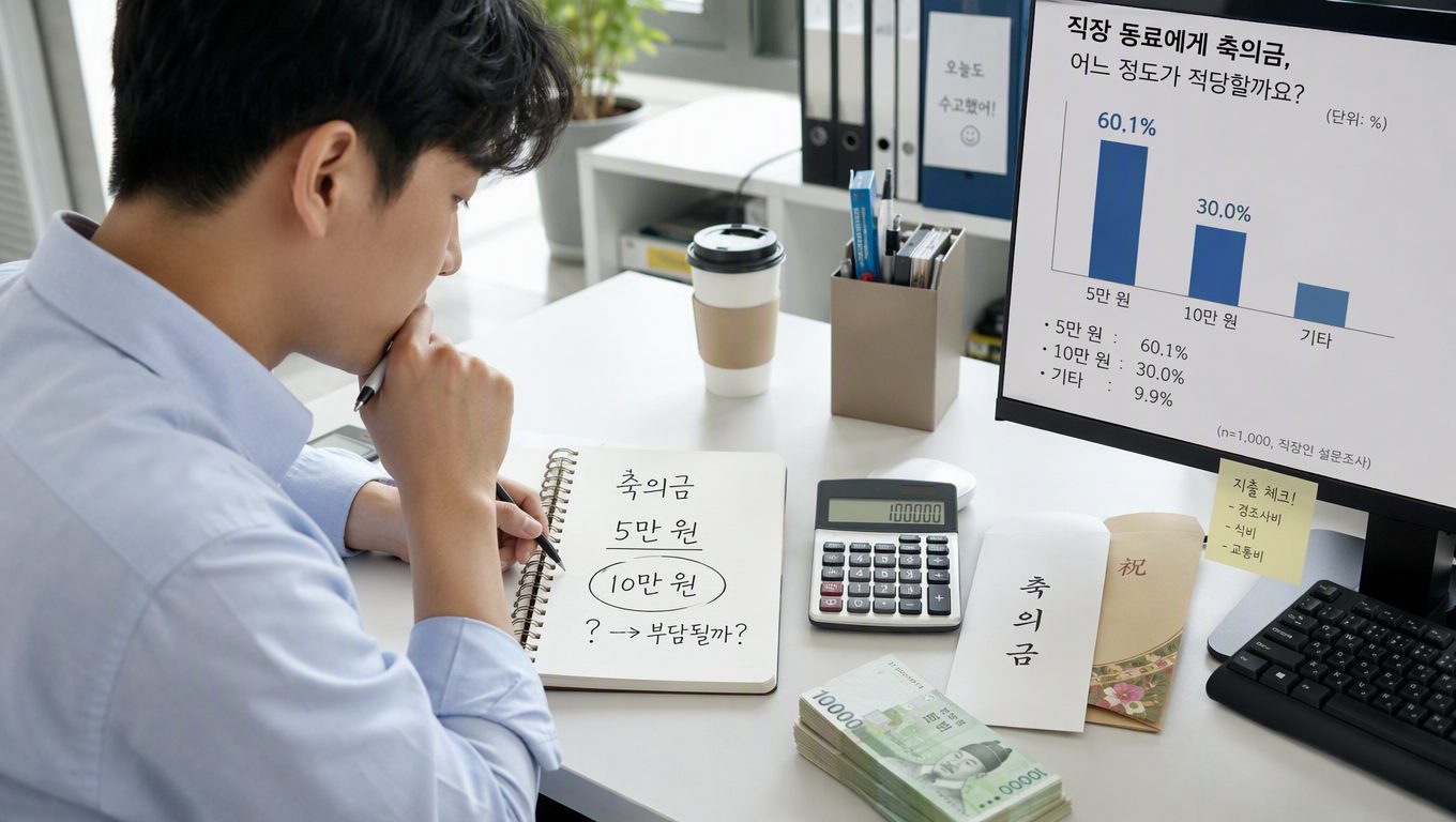 친한 직장동료 축의금 기준 알아보기