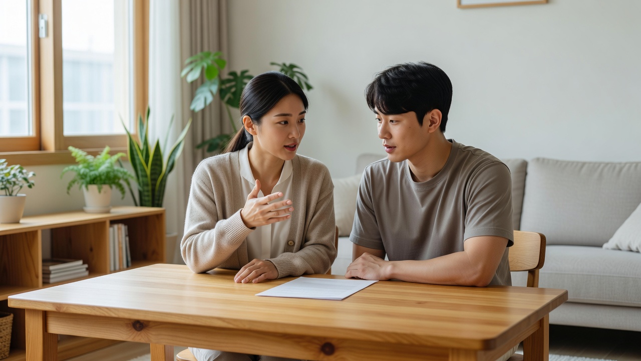 혼인서약서 샘플 순서에 따라 다짐을 나누는 커플