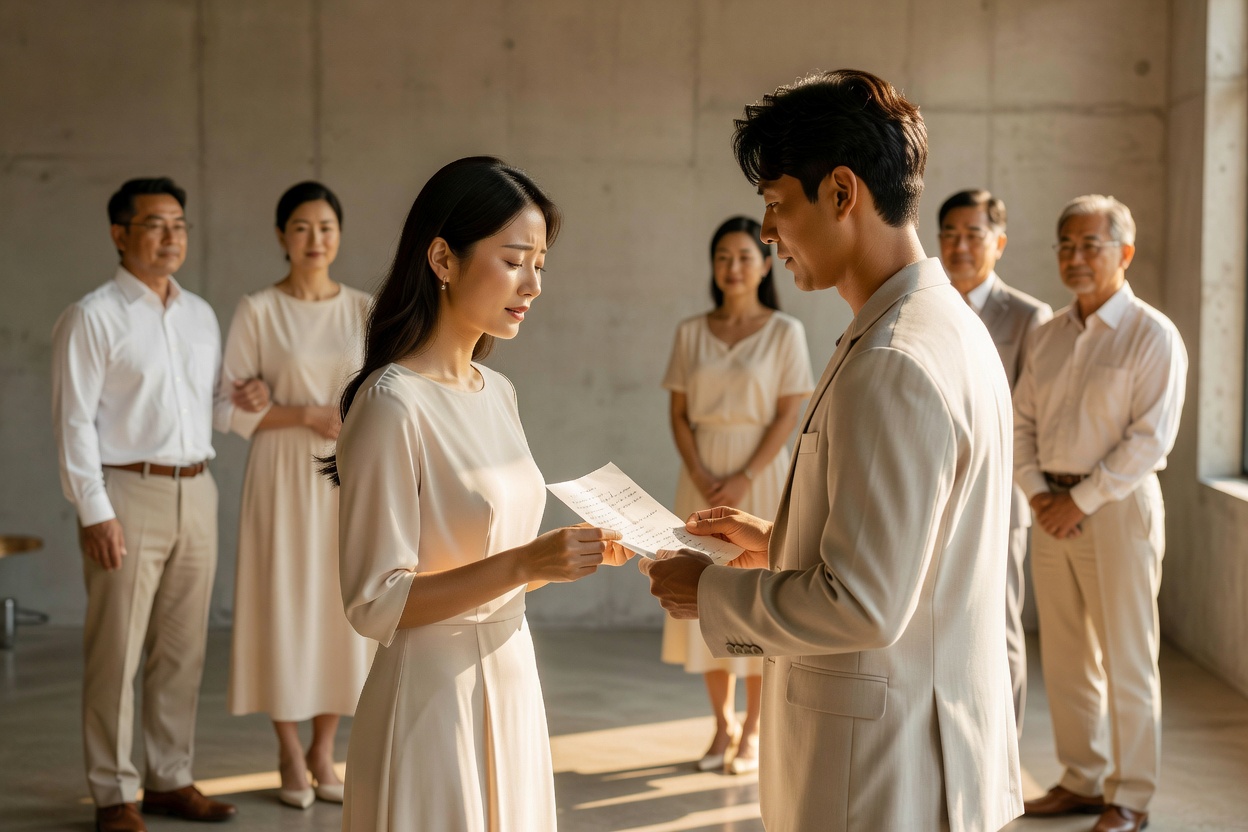 혼인서약서 성혼선언문 주례 없는 결혼식에서 읽는 순서와 내용