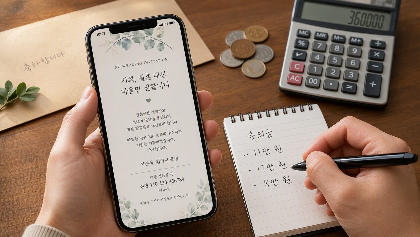 노웨딩 축의금, 보내는 기준과 실수 피하기