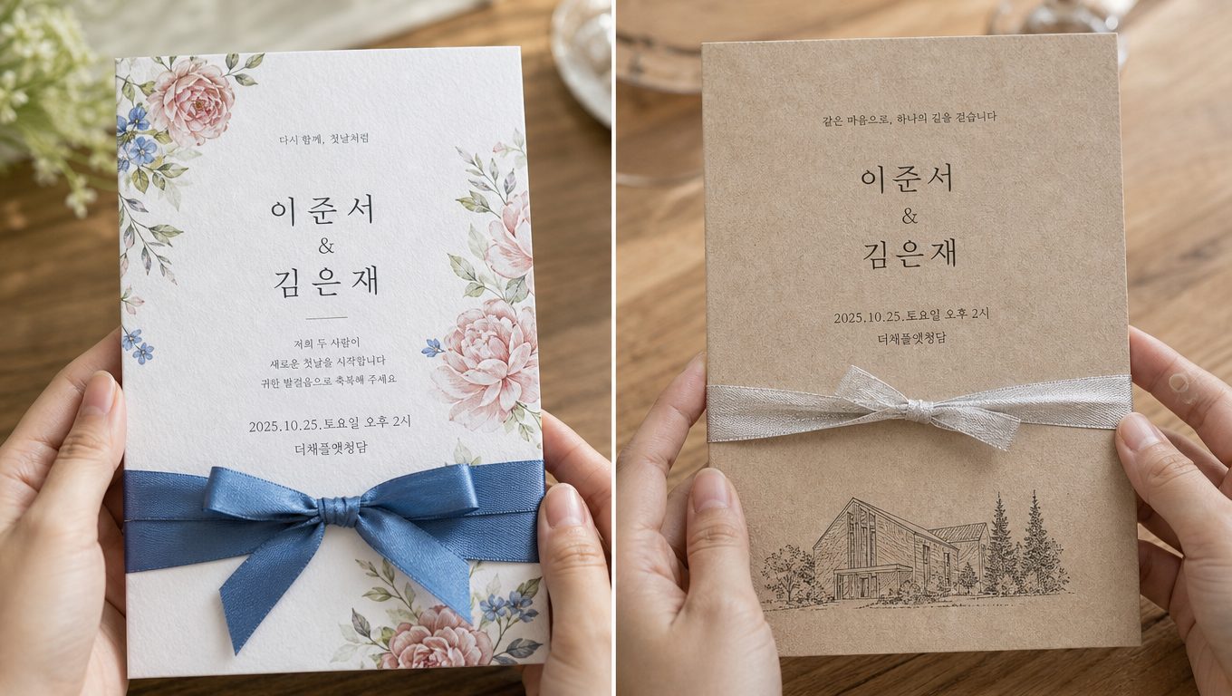 웨딩 청첩장 디자인 스타일과 모바일 초대 활용