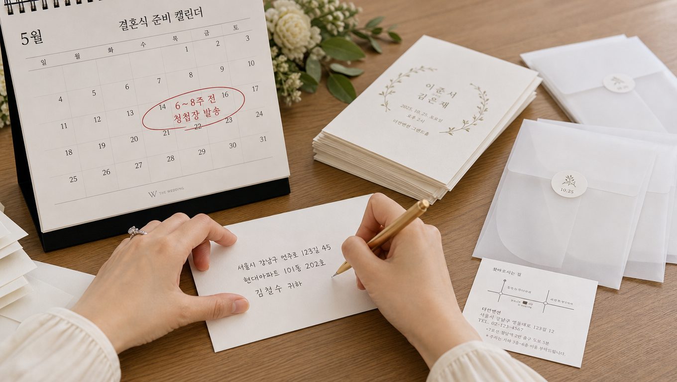 웨딩 청첩장은 결혼식 몇 주 전에 보내는 게 적당할까요?